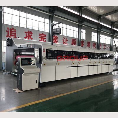 회전하는 Diecutting 기계를 홈을 파는 정의 골판지 자동적인 진공 이동 Flexo 높은 인쇄